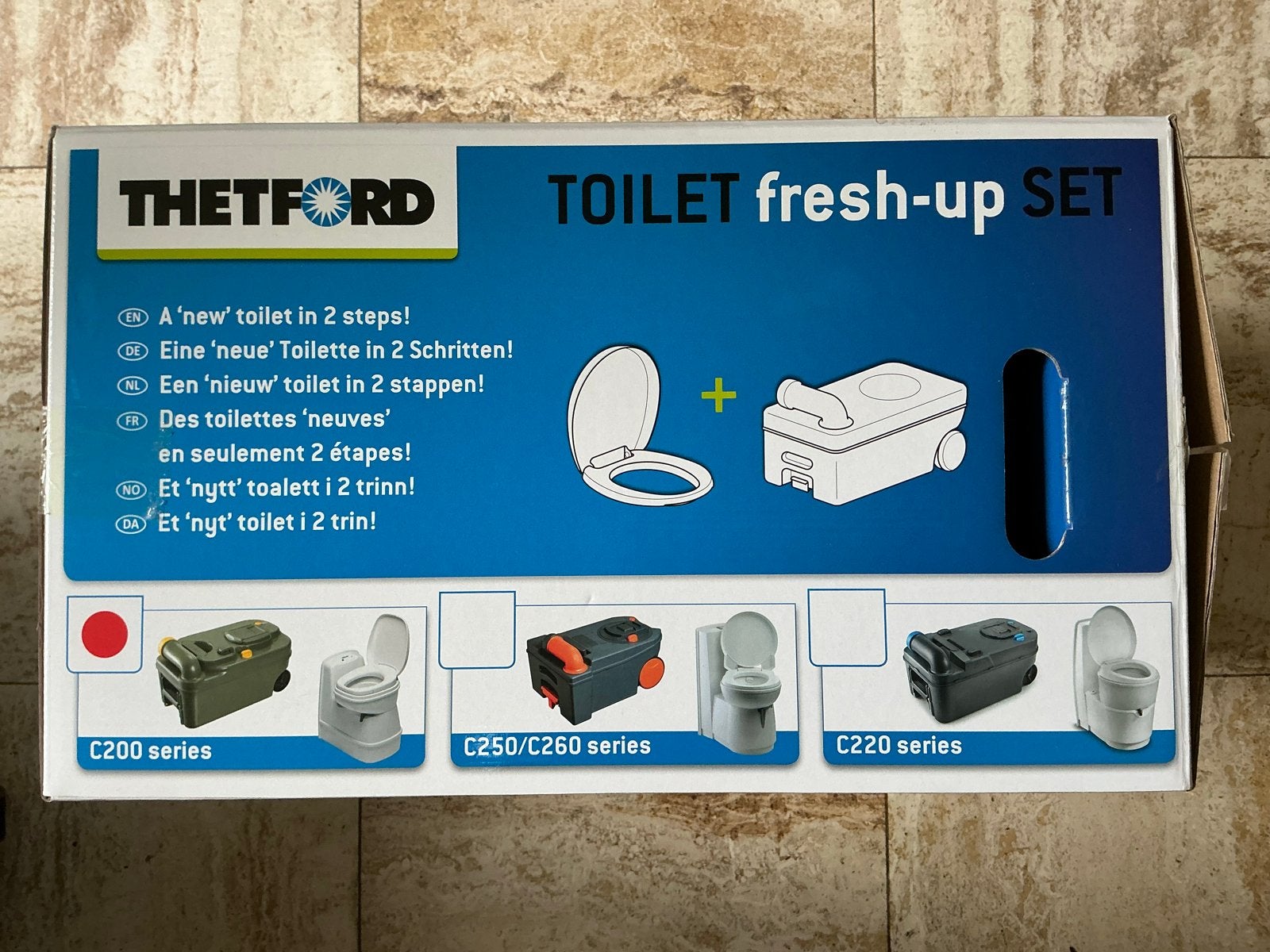Thetford Toilet Fresh-up Set - Nieuw toilet C200 tank, Verzenden, Zo goed als nieuw