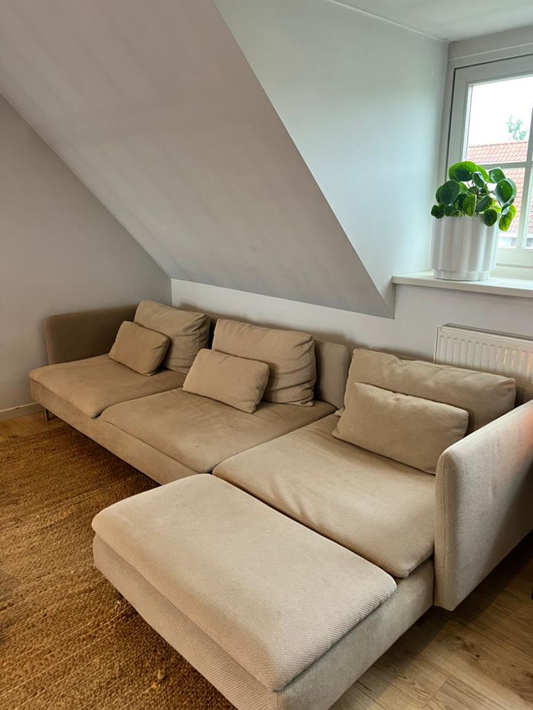IKEA SÖDERHAMN 4-zitsbank met chaise longue, Ophalen, 250 tot 300 cm, Gebruikt, 100 tot 125 cm