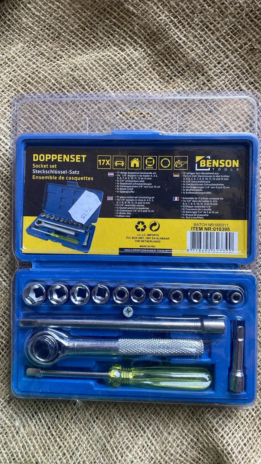Nieuwe Benson Tools Doppenset 17-delig, Ophalen of Verzenden, Nieuw