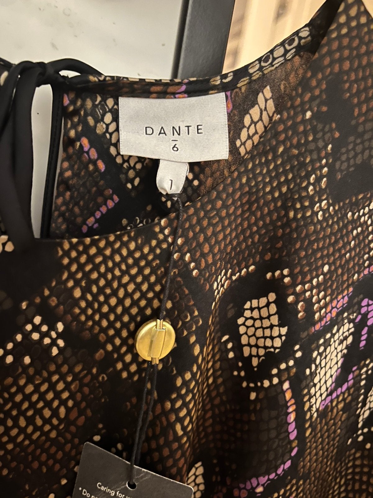 DANTE6 top ged met prijskrt bruin/beige in snake print mt1, Kleding | Dames, Bruin, Nieuw, Ophalen of Verzenden, Zonder mouw