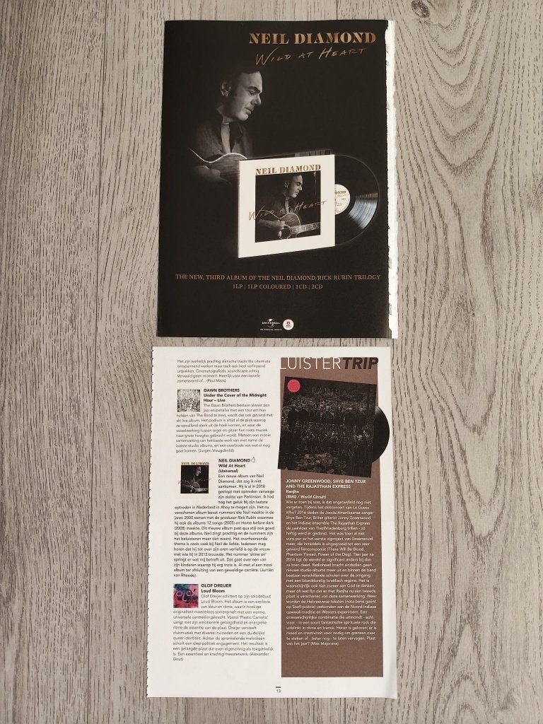 Neil Diamond 2 pagina’s tijdschrift artikel RecordZine, Verzamelen, Verzenden, Zo goed als nieuw, Boek, Tijdschrift of Artikel