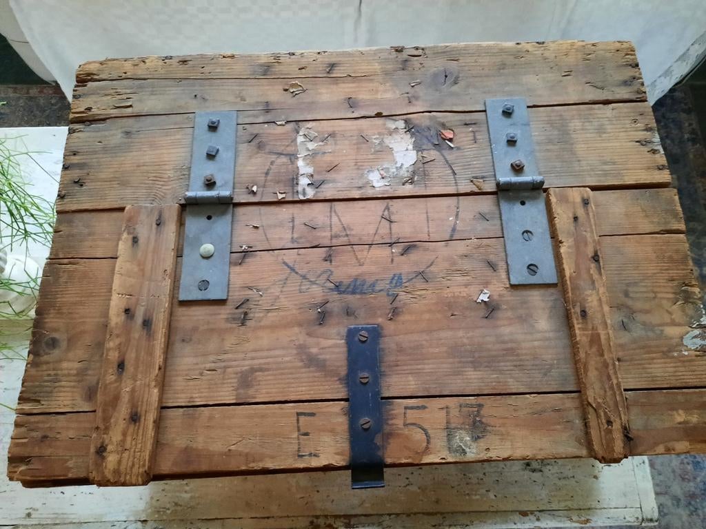 Stevie oude houten kist., Ophalen, 50 tot 100 cm, Minder dan 50 cm, Minder dan 50 cm