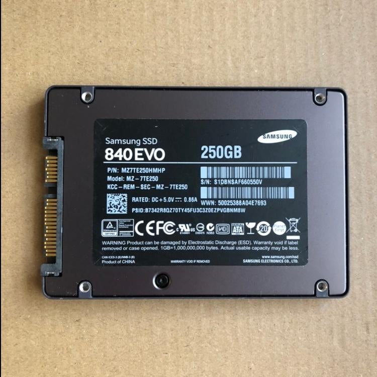 Samsung SSD 840 EVO 250GB, Intern, Gebruikt, Ophalen of Verzenden, Samsung