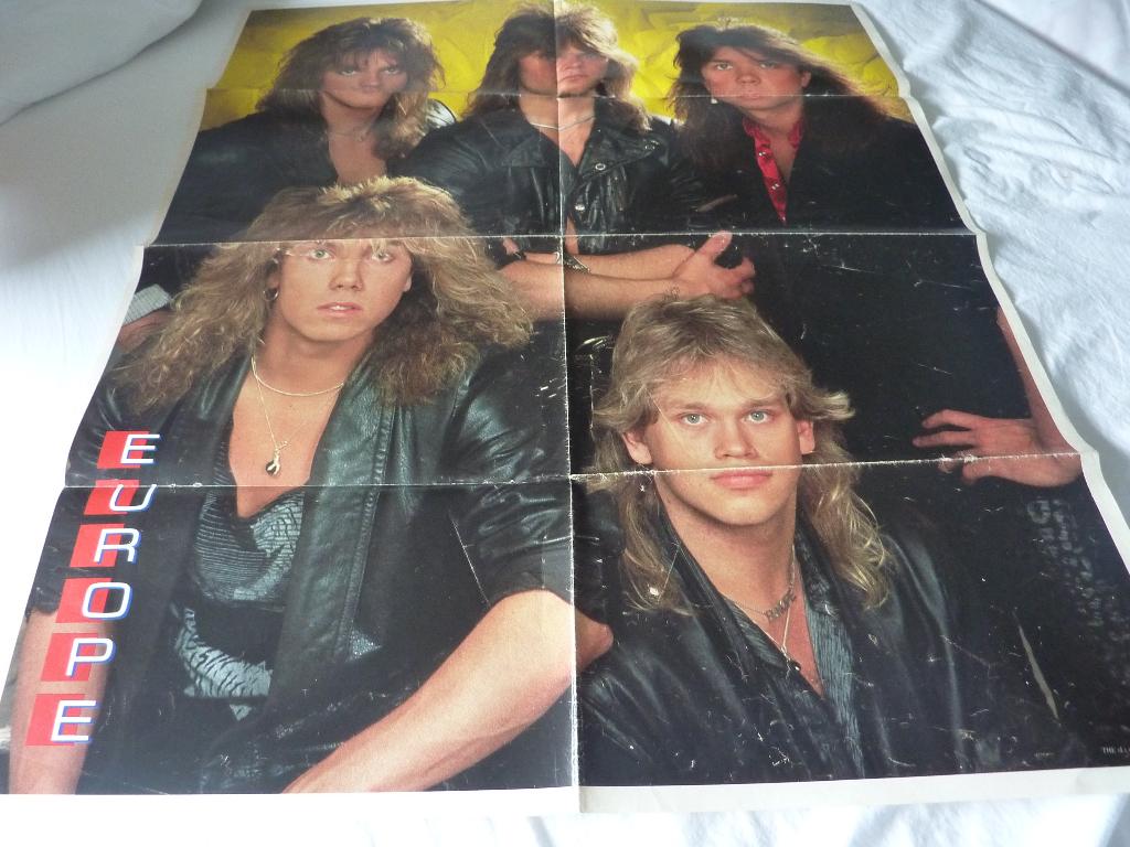 GROTE POSTER EUROPE /CYNDI LAUPER, Verzenden, Zo goed als nieuw, A1 t/m A3, Muziek