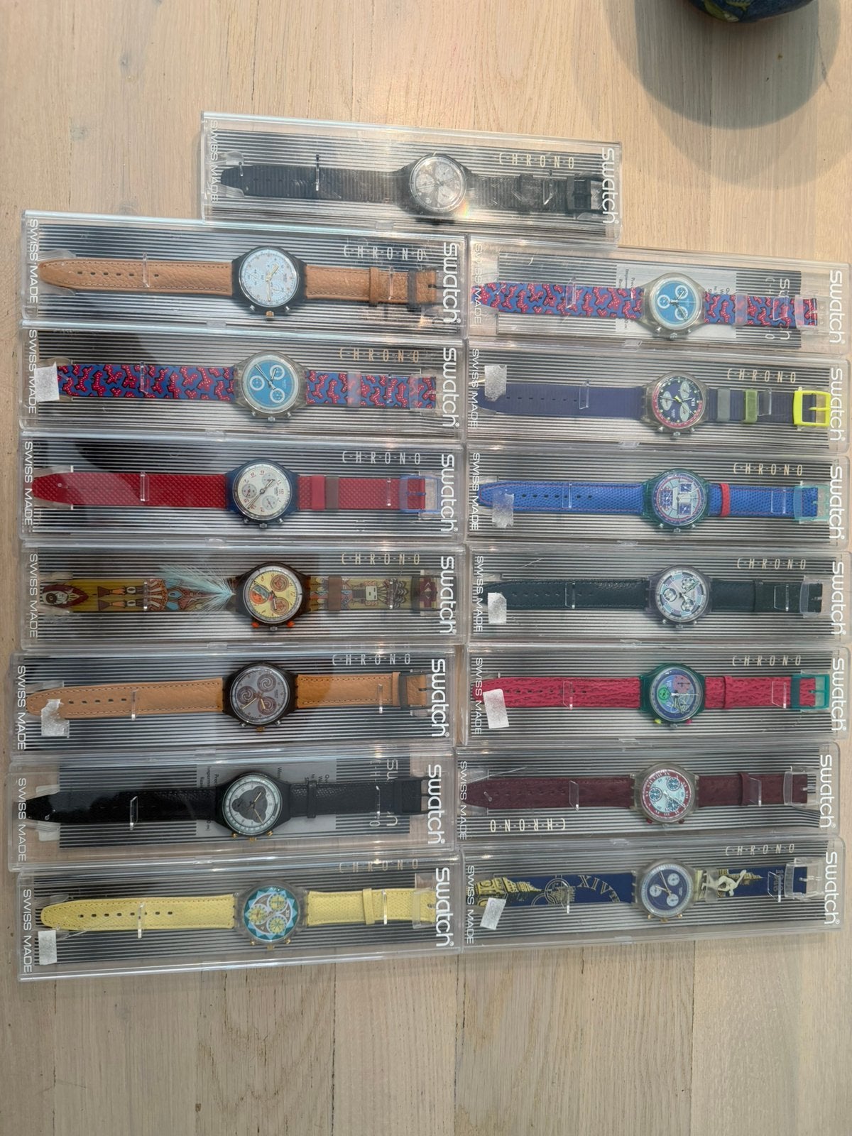Swatch Chrono’s. Gloed nieuw. Prijs per stuk, Verzenden, Nieuw, Kunststof, Swatch