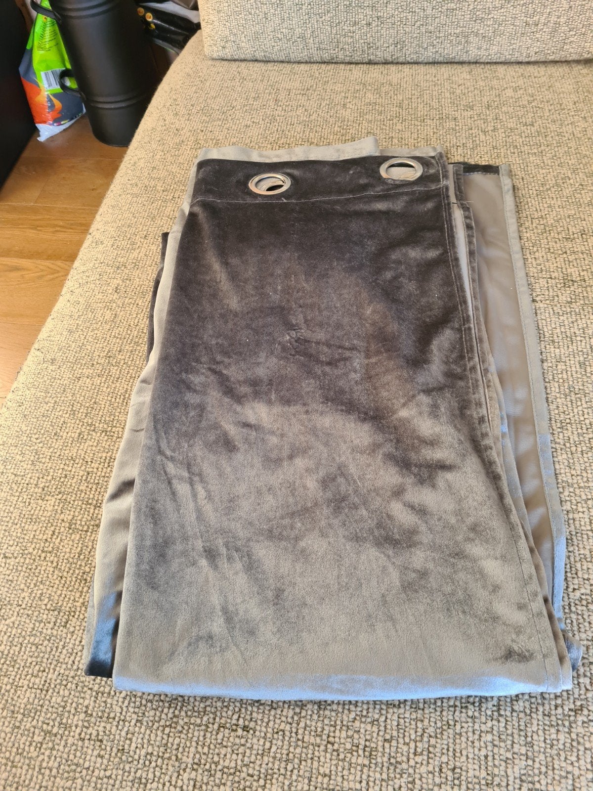 10 polyester velours gordiijnen144/260 achterkant verschoten, Gebruikt, Overige merken, 144 cm, 260 cm