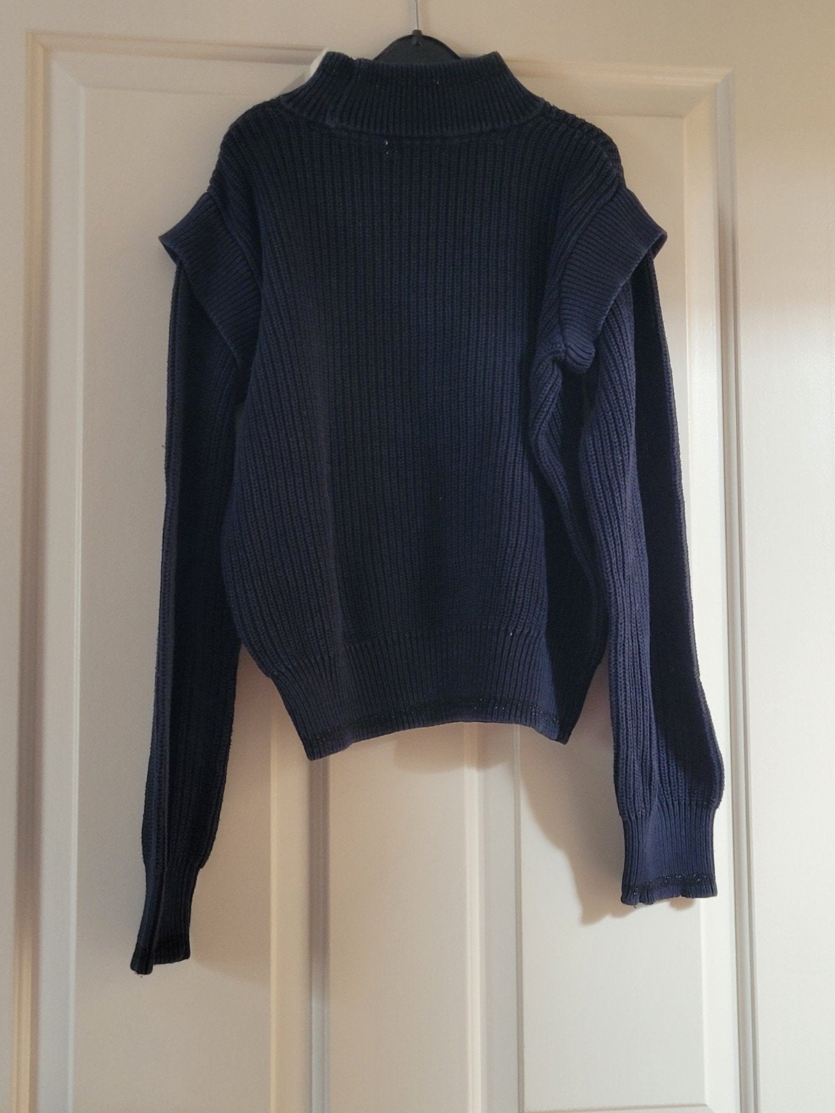 Donkerblauwe gebreide trui, Gebruikt, Meisje, Trui of Vest, Ophalen of Verzenden