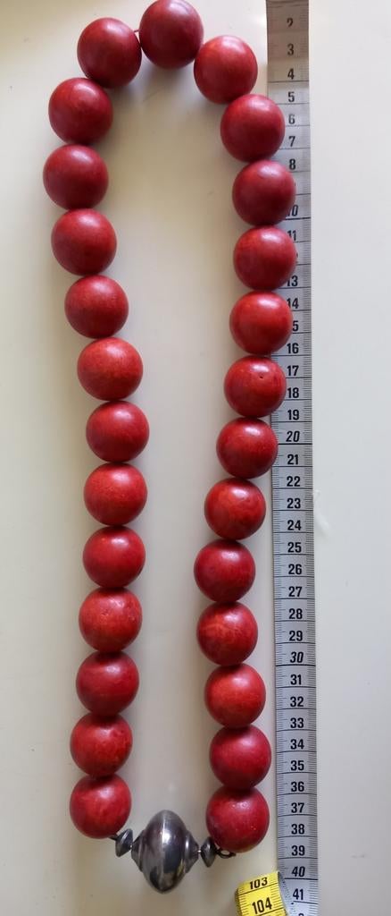 Bamboekoraal ketting., Ophalen of Verzenden, Overige materialen, Ketting