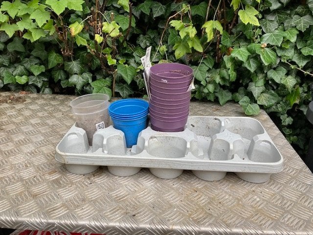 gratis afhalen plantpotten/kweekpotten plus tray, Tuin en Terras, Kweekspullen, Ophalen, Gebruikt, Overige typen