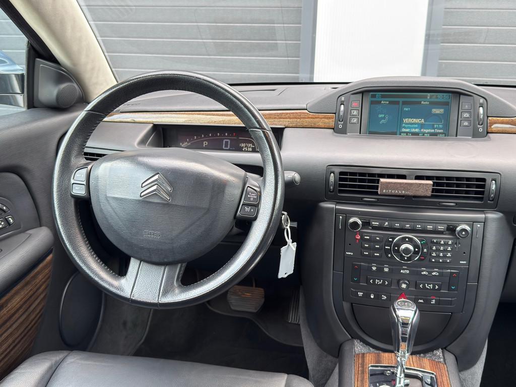 Citroen C6 3.0V6 Exclusive|UNIEK|LUCHTVERING|HEAD UP|LAGE KM, Auto's, Gebruikt, C6, 2946 cc, Leder