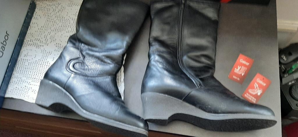 Dames schoenen - Laarzen hoog - zwart - maat 7,5 G, Hoge laarzen, Zwart, Nieuw, Ophalen of Verzenden