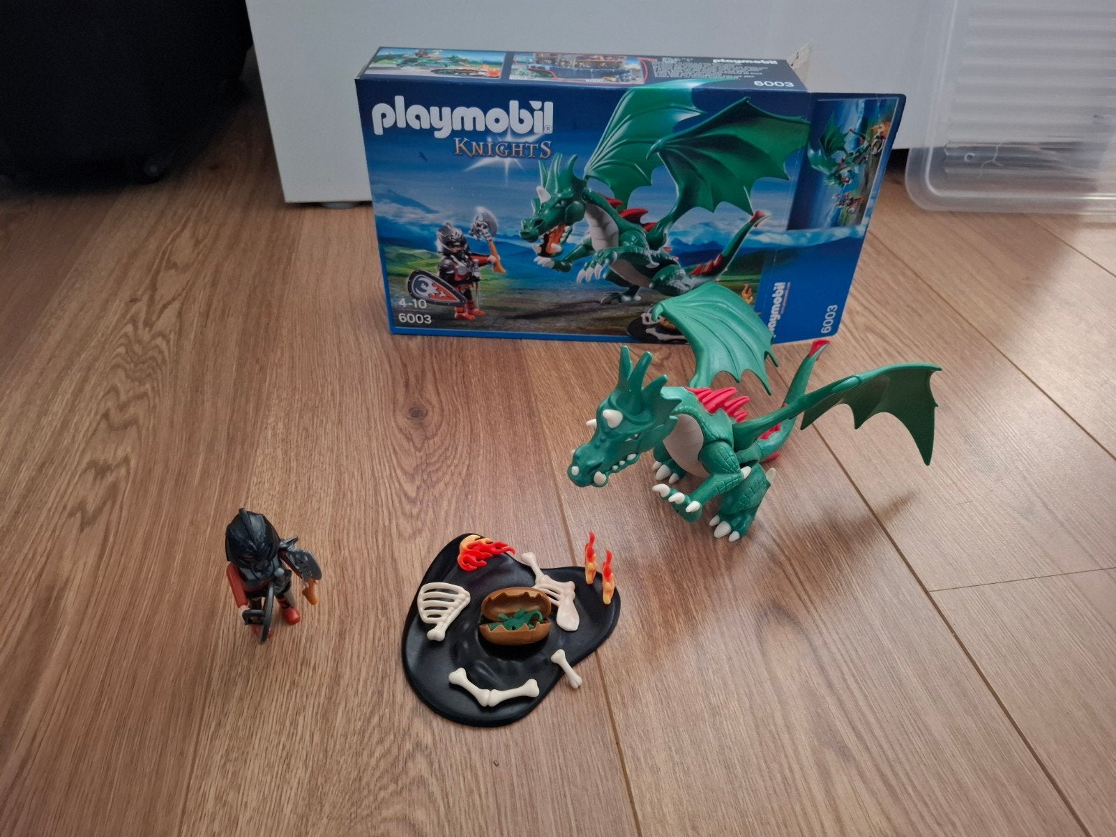 Playmobil Knights Draak met Ridder - Set 6003, Complete set, Overige typen, Ophalen of Verzenden, Zo goed als nieuw