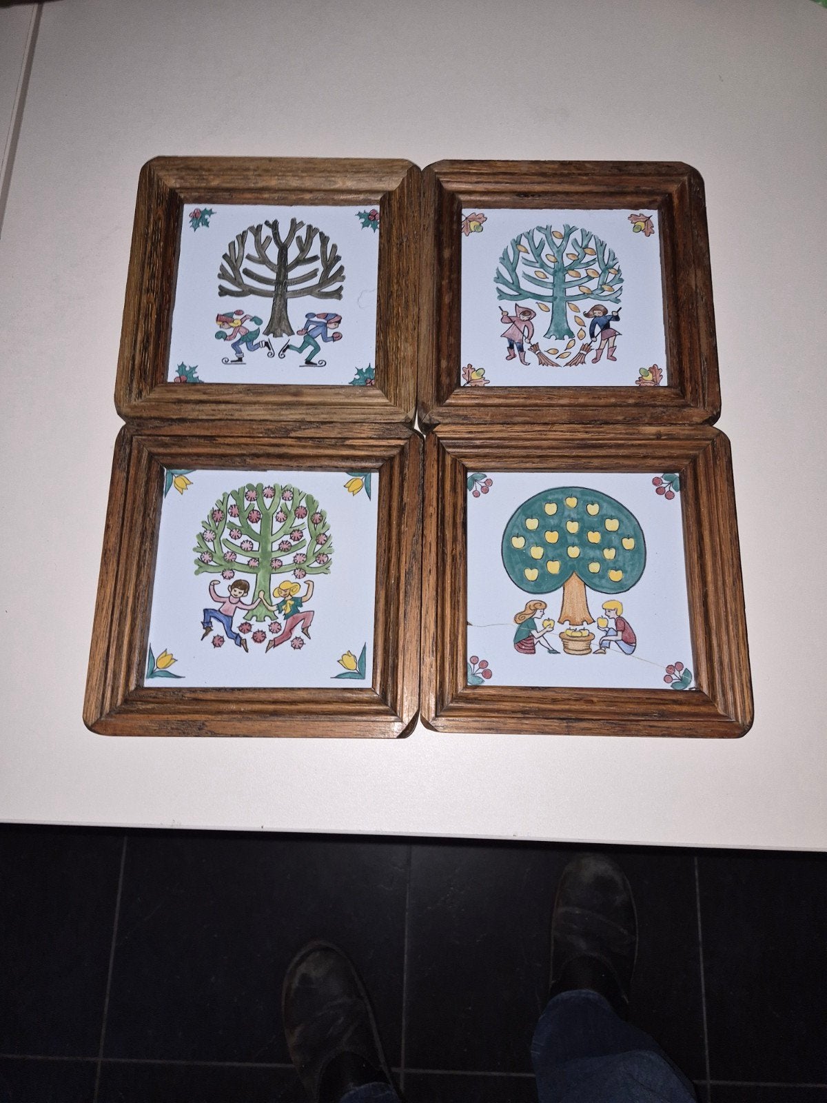 Set van 4 Westraven Utrecht tegeltjes - Anno 1661, Antiek en Kunst, Ophalen of Verzenden