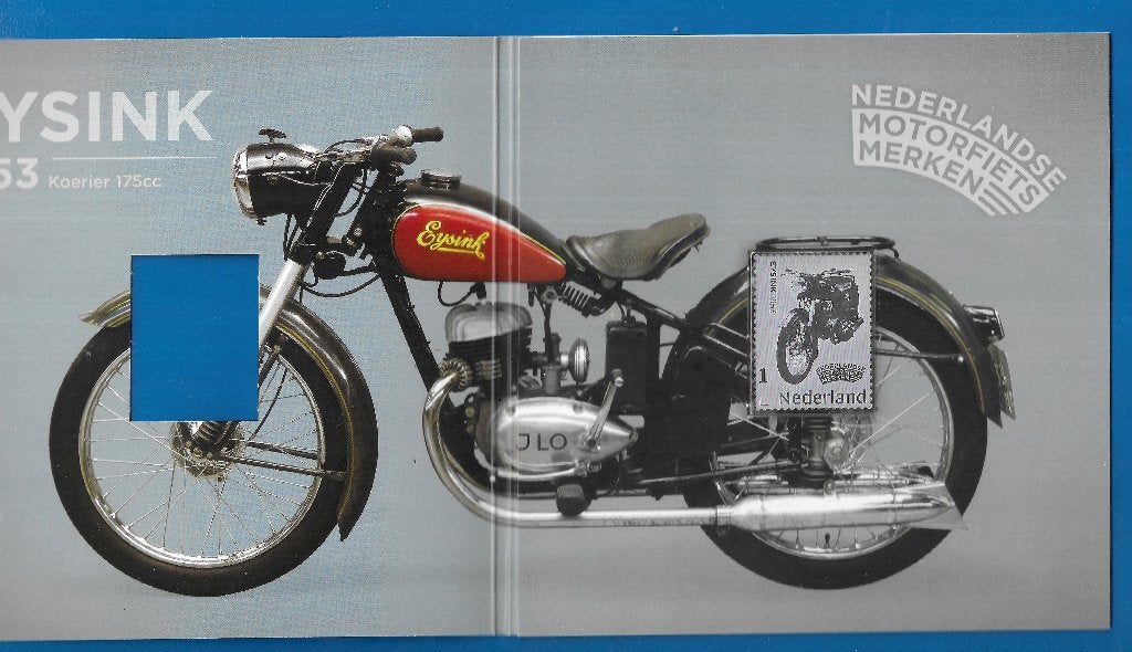 Postzegel met zilver – Ned. motorfietsmerken – Eysink 1953, Verzenden, Na 1940, Postfris