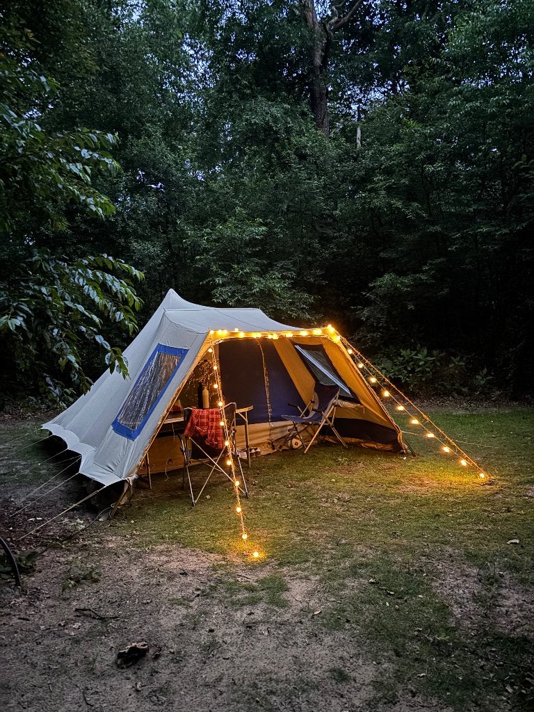 Vrijbuiter stormtent sperwer 4 personen, Caravans en Kamperen, Tenten, Ophalen, Gebruikt, Tot en met 4