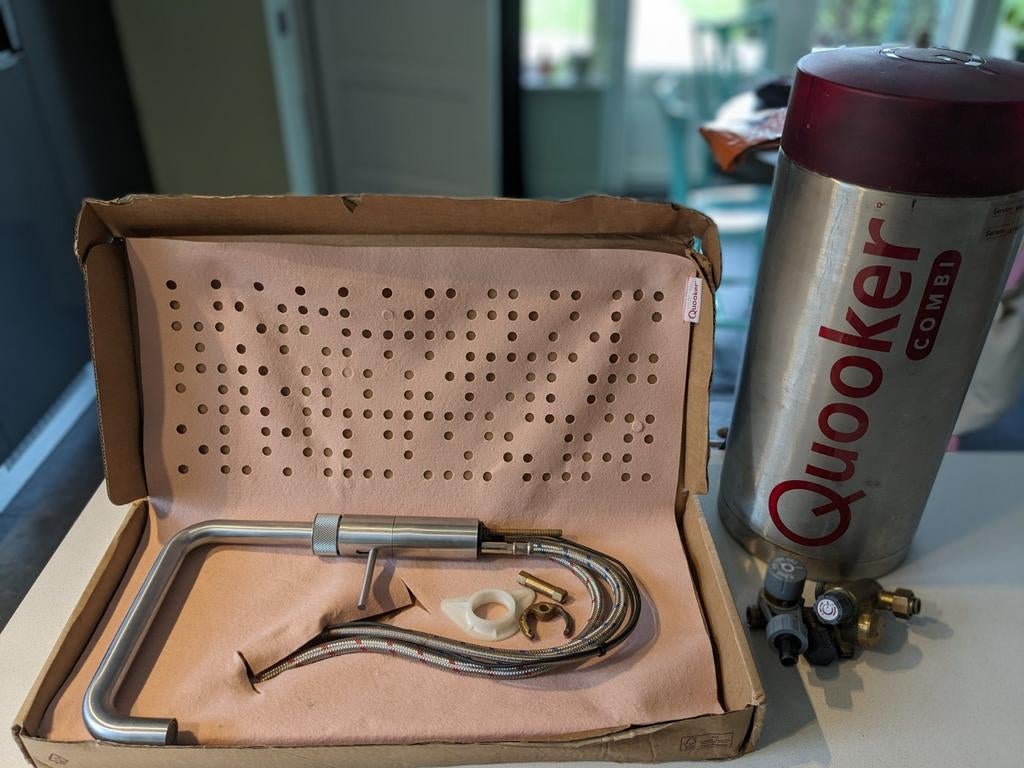 Quooker Fusion square RVS met Combi(+) boiler complete set, Ophalen of Verzenden, 25 tot 50 cm, Minder dan 50 cm, Minder dan 100 cm