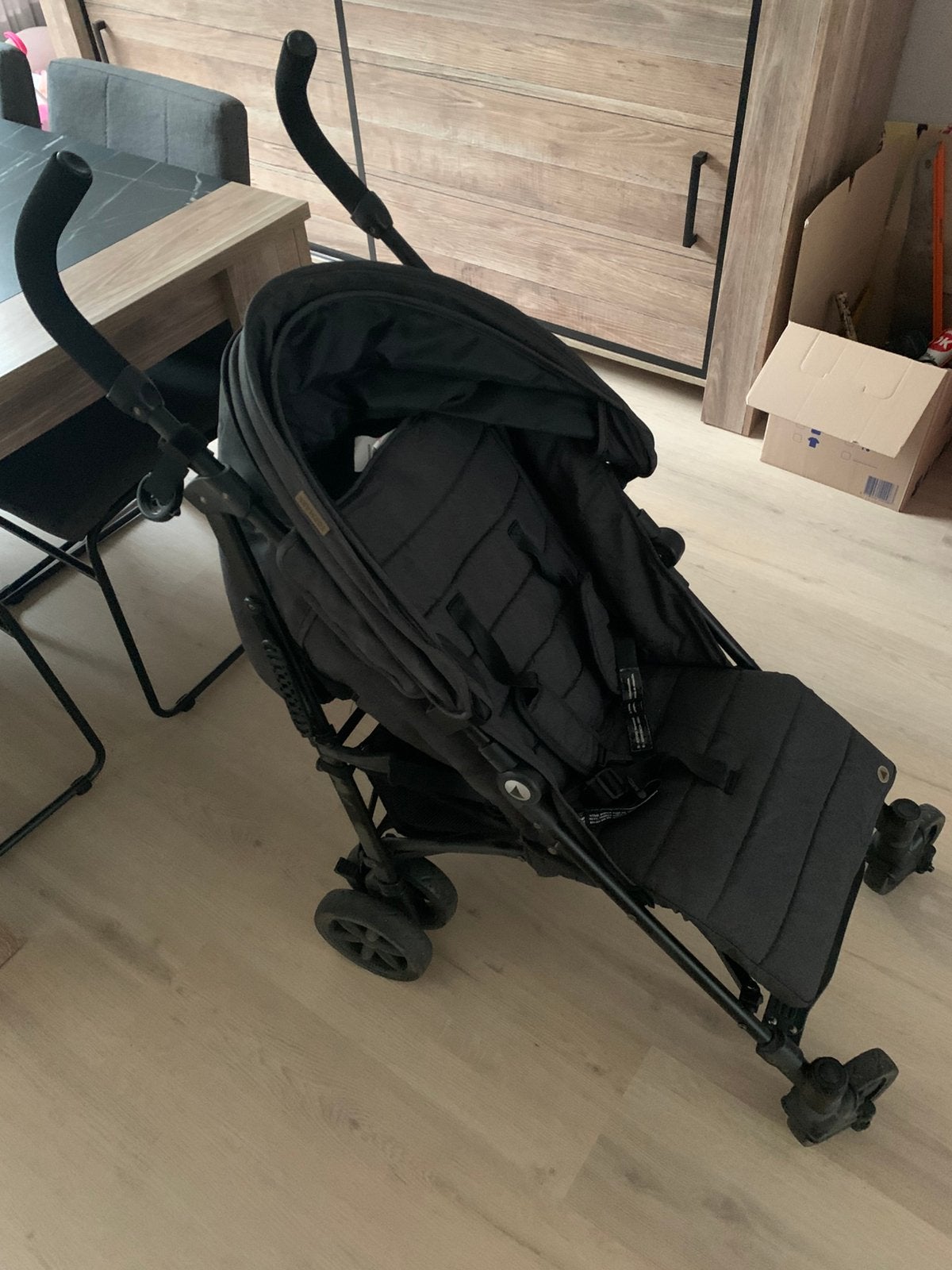 Zwarte buggy, Ophalen, Gebruikt, Overige merken, Verstelbare rugleuning