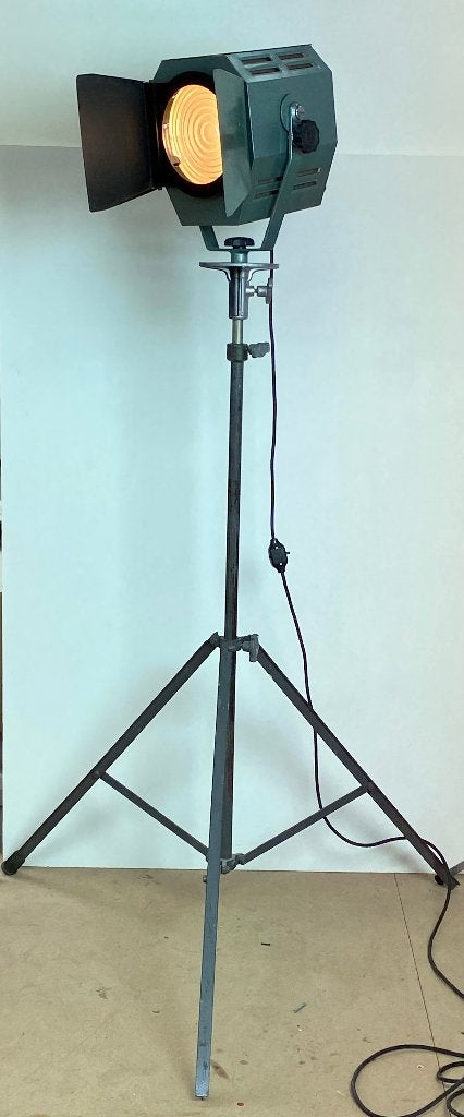 Vintage spot IFF met statief Cremer, Huis en Inrichting, Lampen | Vloerlampen, Gebruikt, 200 cm of meer, Metaal, Ophalen
