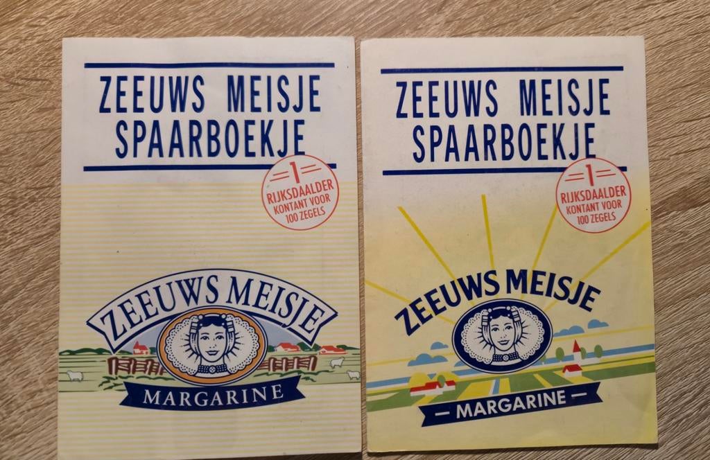 2x Zeeuws Meisje spaarboekje (verschillend), met zegeltjes, Ophalen of Verzenden