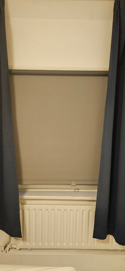 Rolgordijn verduisterend antraciet, Ophalen, 120 cm, Gebruikt, Rolgordijn