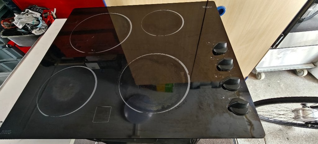 Kookplaat Whirlpool PLEVP 6,2 KW 2-fase, Ophalen, Gebruikt, Keramisch, 4 kookzones