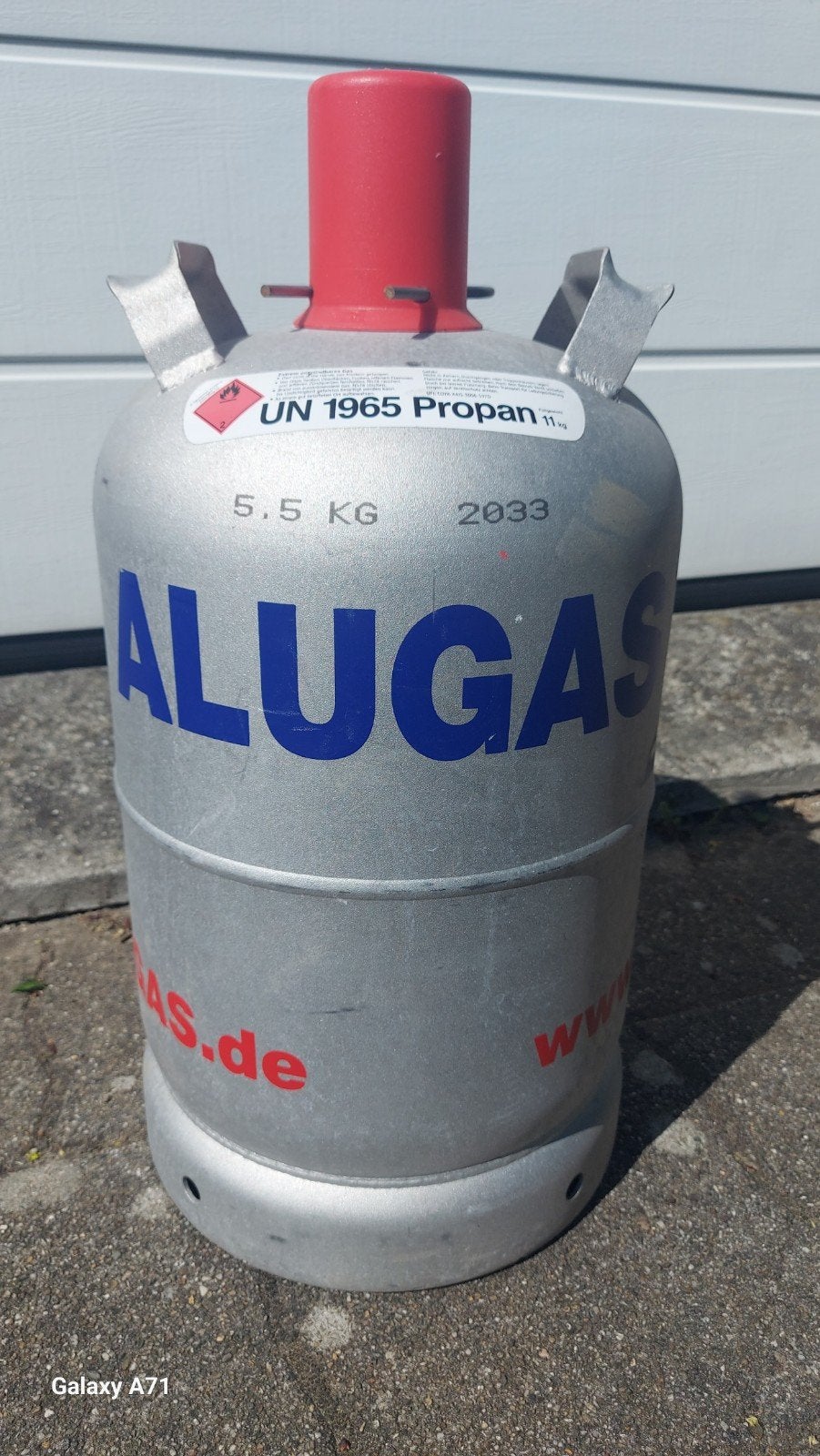 ALUGAS lichtgewicht aluminium gasfles 11 kg, Caravans en Kamperen, Ophalen, Zo goed als nieuw