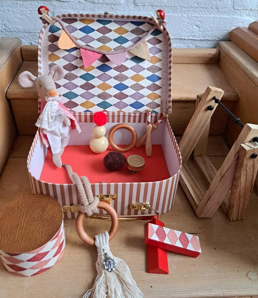 Meeneem koffer circus voor maileg muizen, Ophalen of Verzenden, Poppenhuis