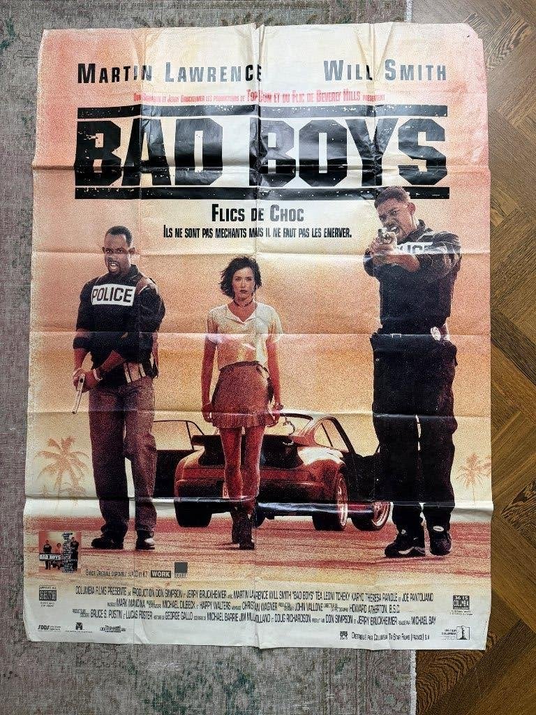 Giga grote filmposter Bad Boys 1995 (Porsche 911 Turbo 964!), Verzamelen, Rechthoekig Staand, Deurposter of groter, Ophalen of Verzenden