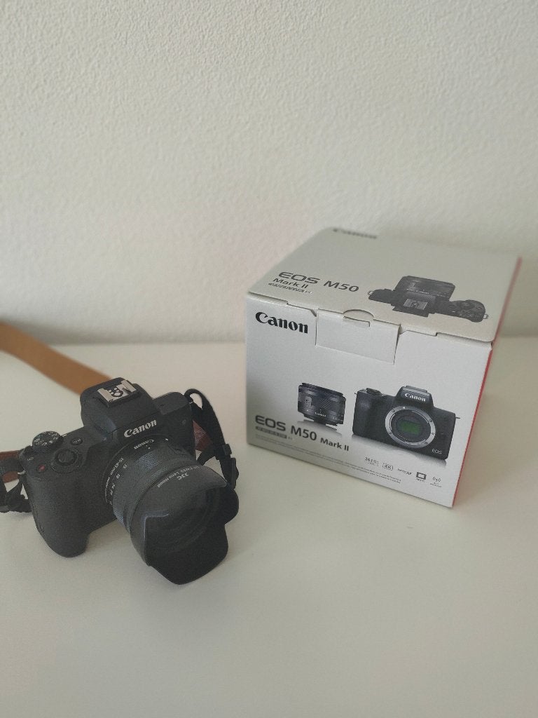 Canon m50 Mark II + accessoires (fotografiepakket), Audio, Tv en Foto, Fotocamera's Digitaal, Ophalen, Handmatige focus, Canon