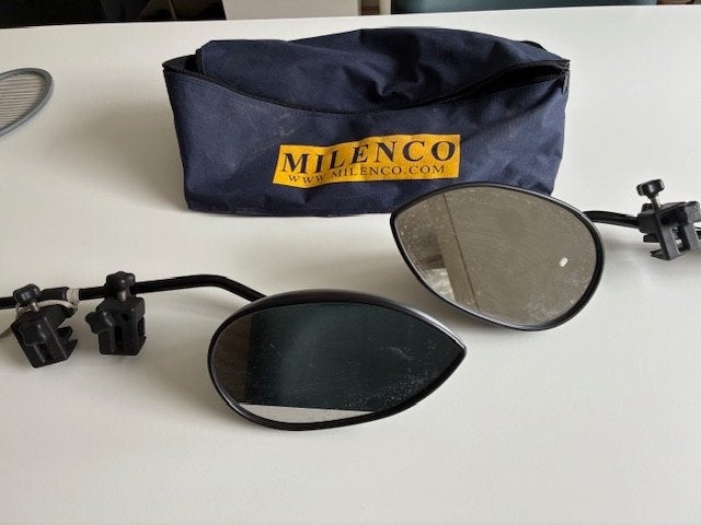 2 st. caravan Milenco spiegels, Caravans en Kamperen, Caravan accessoires, Ophalen, Zo goed als nieuw