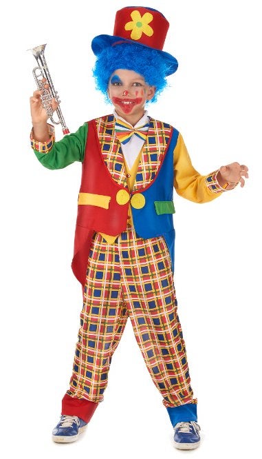 Drie delig nieuw clown outfit mt 98, Ophalen of Verzenden, Nieuw, 104 of kleiner, Meisje