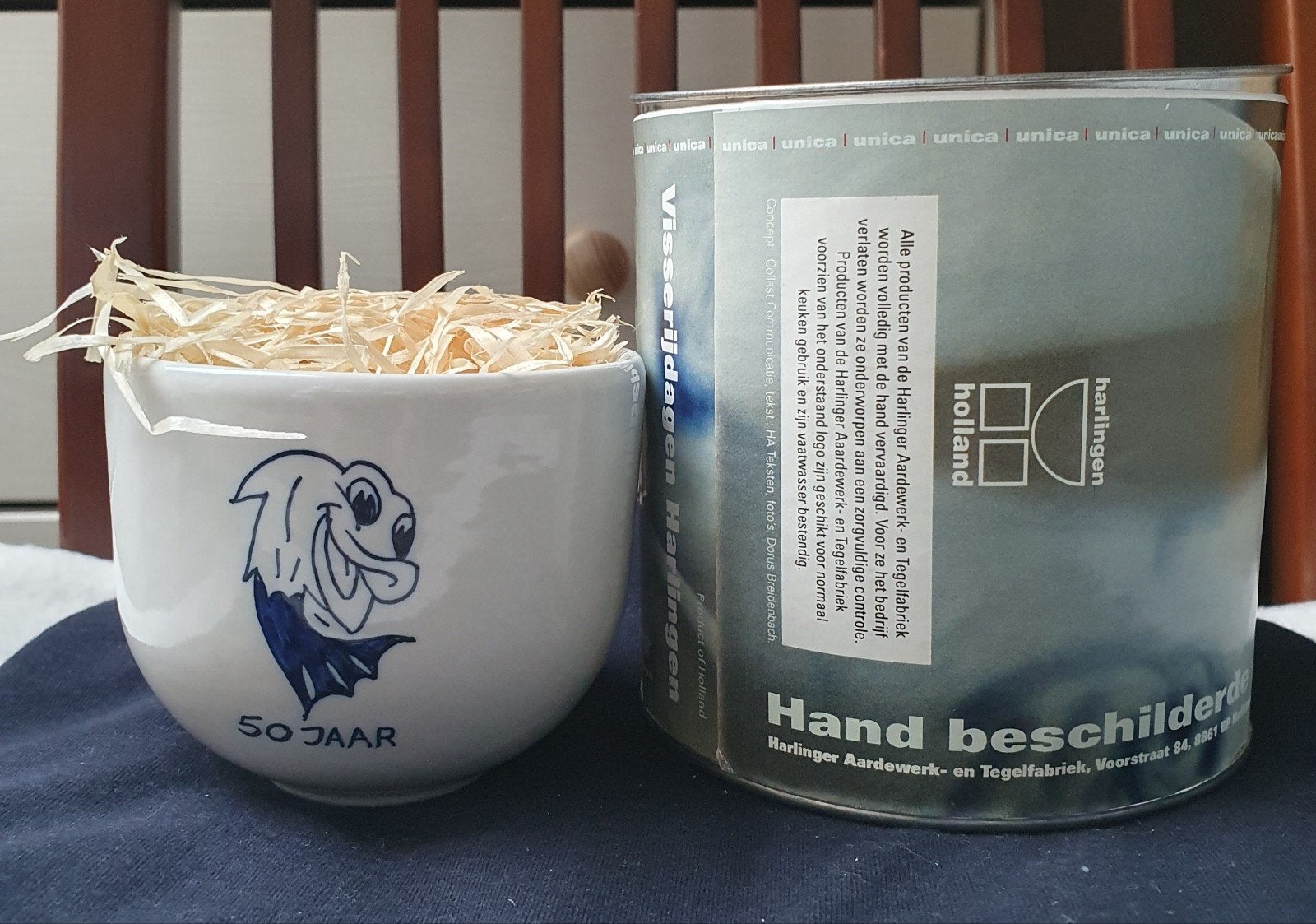 Koffie mok Harlinger Aardewerk Fabriek Visserijdagen, Verzenden, Nieuw