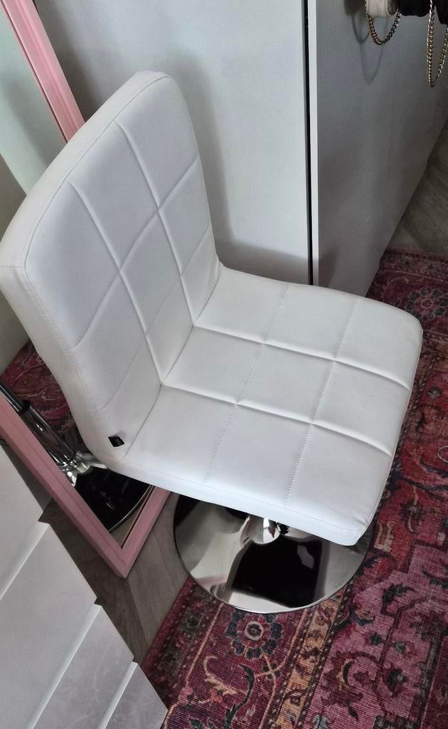 White PU Leather Chair, Ophalen of Verzenden, Wit, Eén
