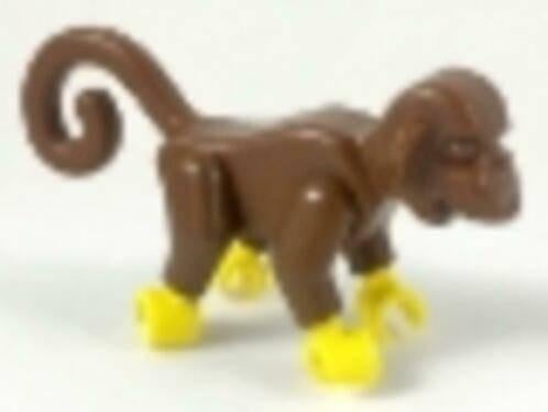 Lego Pirates Dieren Aap Brown Monkey with Yellow Hands and, Lego, Zo goed als nieuw, Compleet, Losse stenen