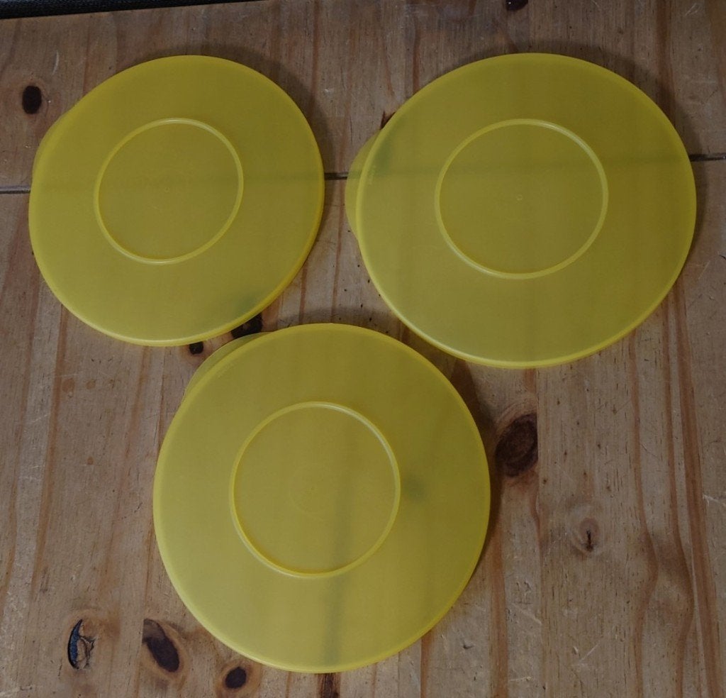 Tupperware Deksels voor Trendy kom Ø17,5cm 3095- NIEUW, Geel, Nieuw, Ophalen of Verzenden, Met deksel