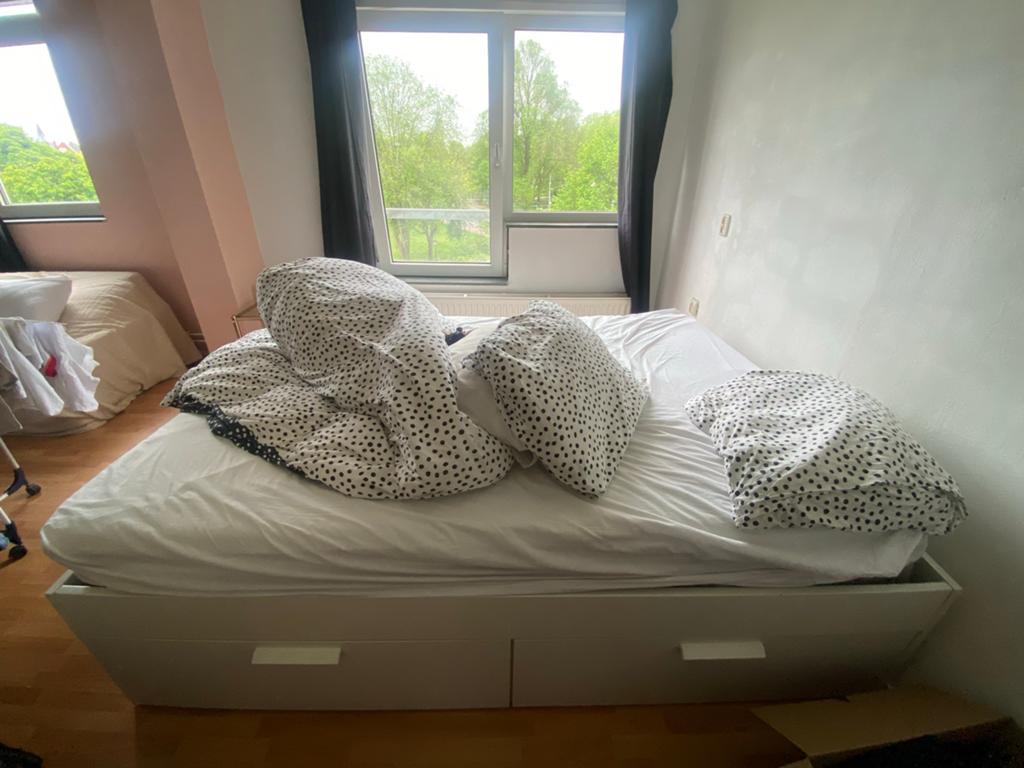 Gratis IKEA bed met lades, 140x200 - Ophalen zaterdag!, Huis en Inrichting, Slaapkamer | Bedden, Gebruikt, Tweepersoons, 140 cm
