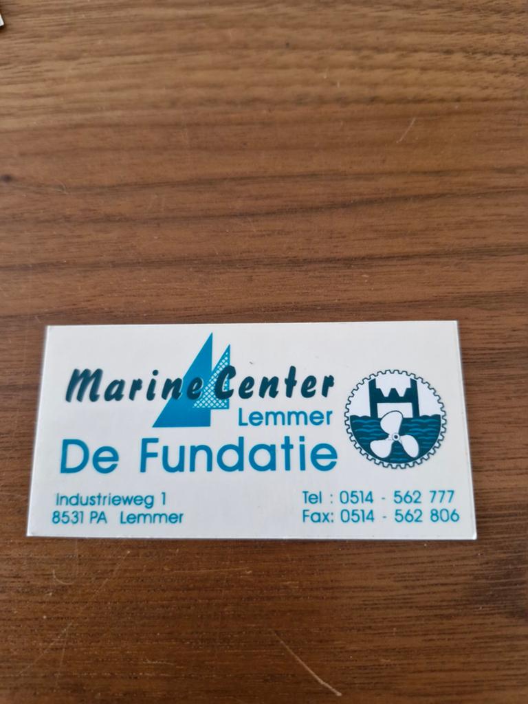 7502 Sticker Marine Center Lemmer De Fundatie, Ophalen of Verzenden, Zo goed als nieuw