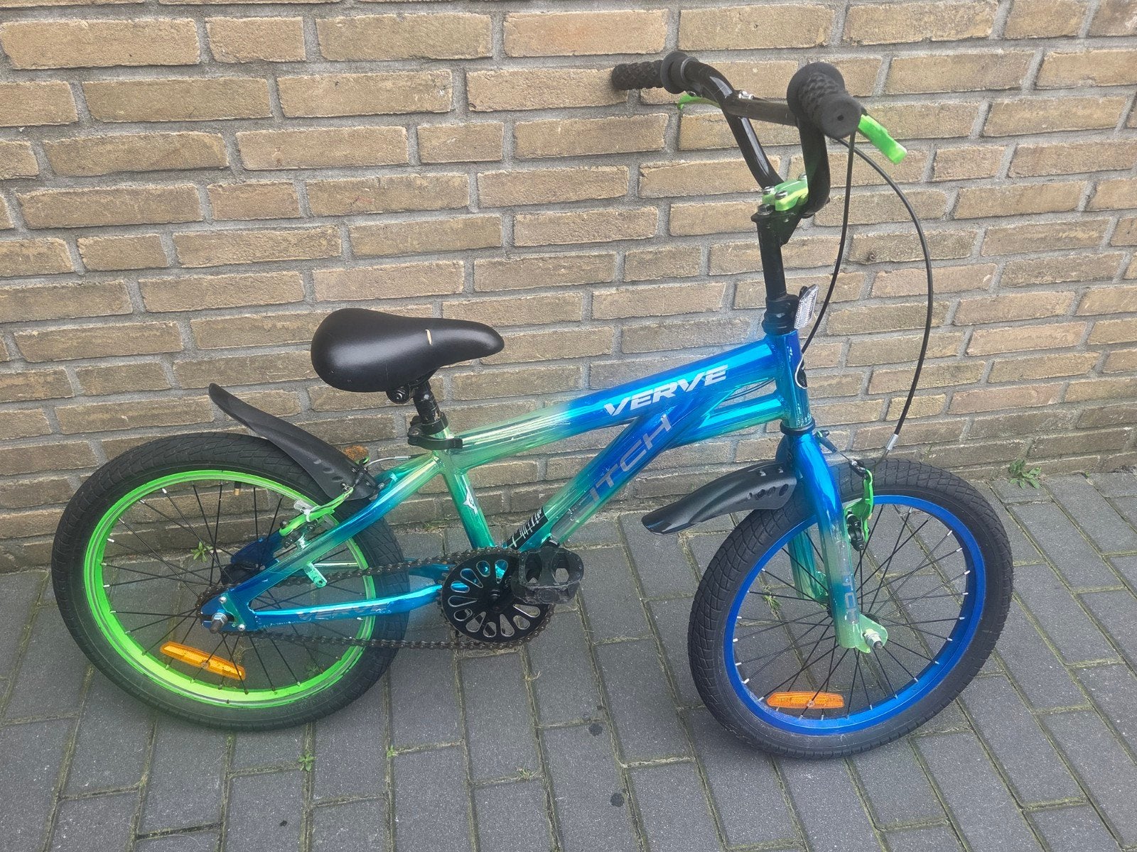 Mooie jongensfiets 18 inch, Fietsen en Brommers, Fietsen | Kinderfietsjes, Ophalen, Gebruikt, Velgrem, 16 tot 20 inch