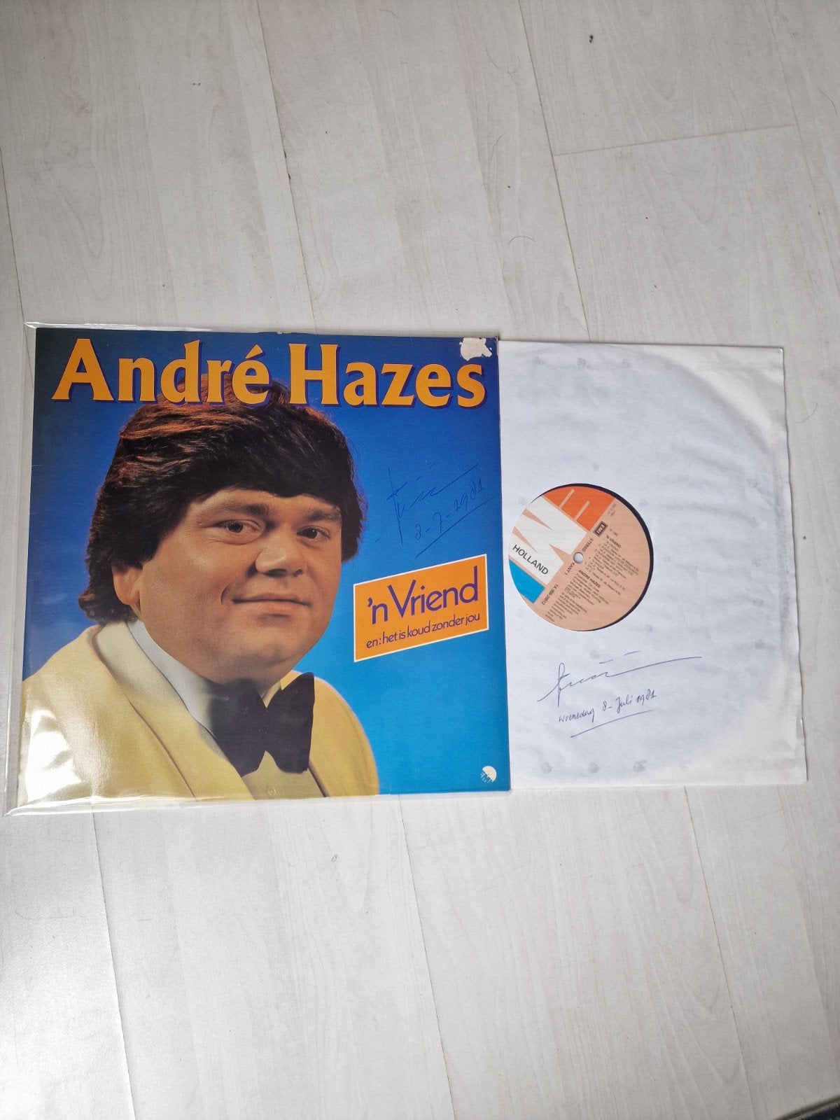 André Hazes - 'n Vriend LP - Gesigneerd, Gebruikt, Originele persing, 1980 - 1989, Ophalen of Verzenden