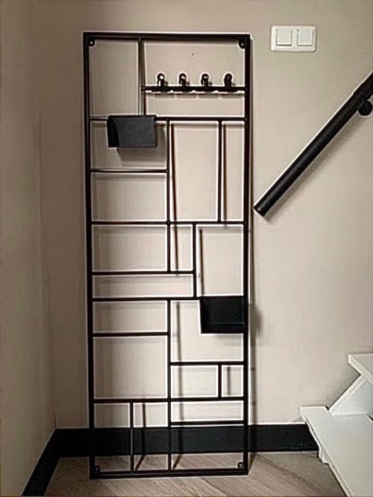 Wandrek XXL zwart metaal 55x150 cm, Zwart, Decoratieobject, Ophalen of Verzenden, Zo goed als nieuw