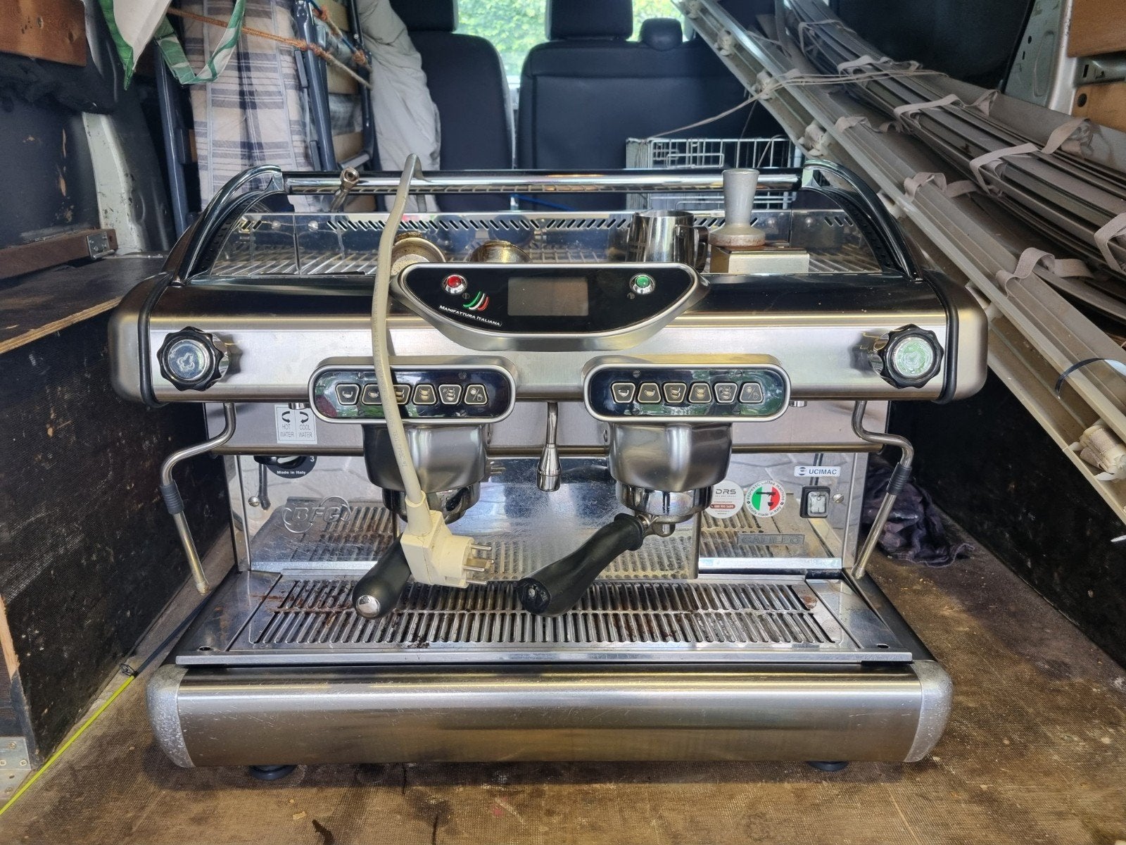 Professionele Espresso, BFC Galileo, Witgoed en Apparatuur, Koffiezetapparaten, Stoompijpje, Gebruikt, Espresso apparaat, 10 kopjes of meer