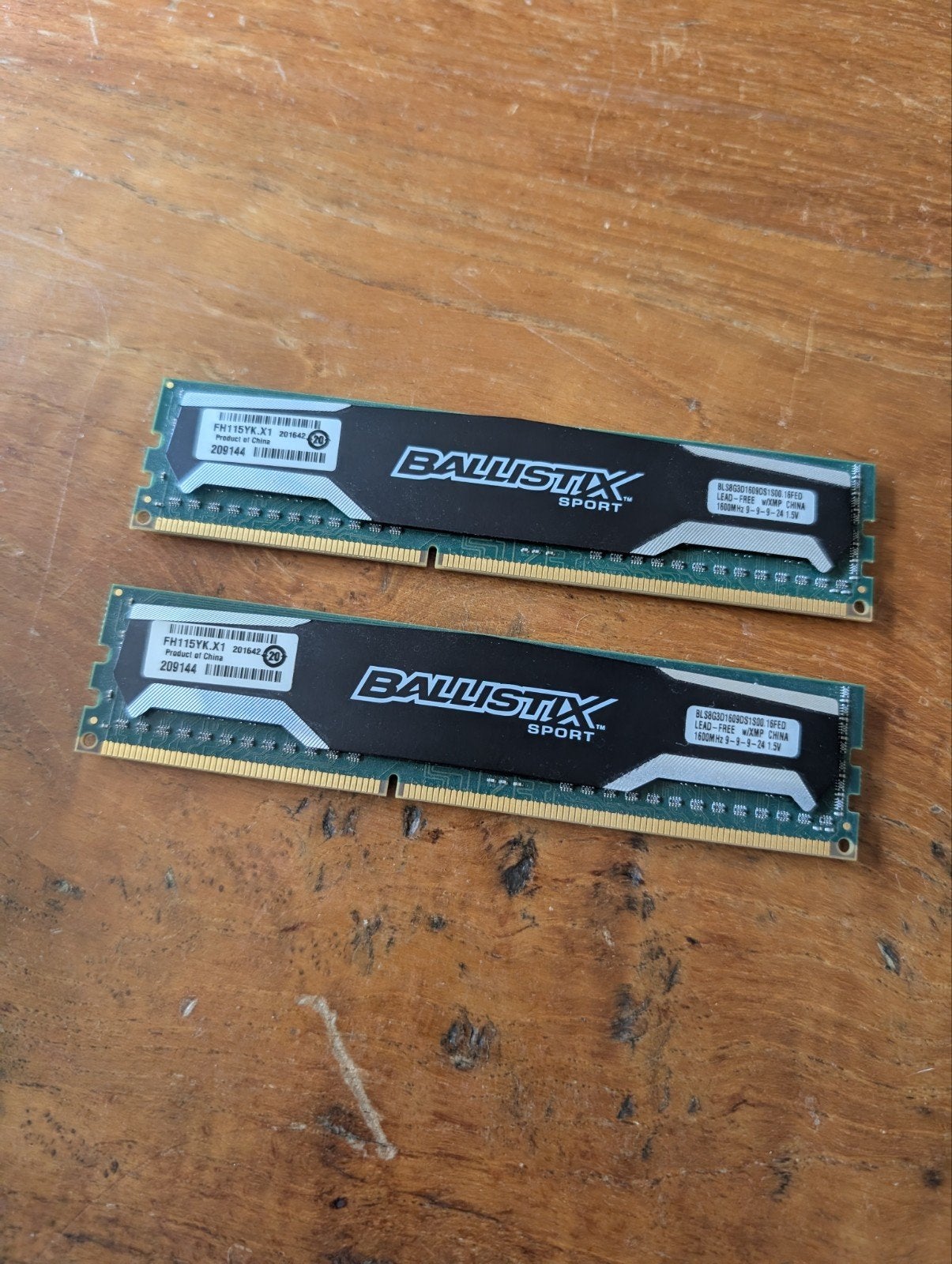 Ballistix Sport DDR3 RAM Geheugen 16GB (2x8GB) 1600MHz, Gebruikt, Server, DDR3, Ophalen of Verzenden