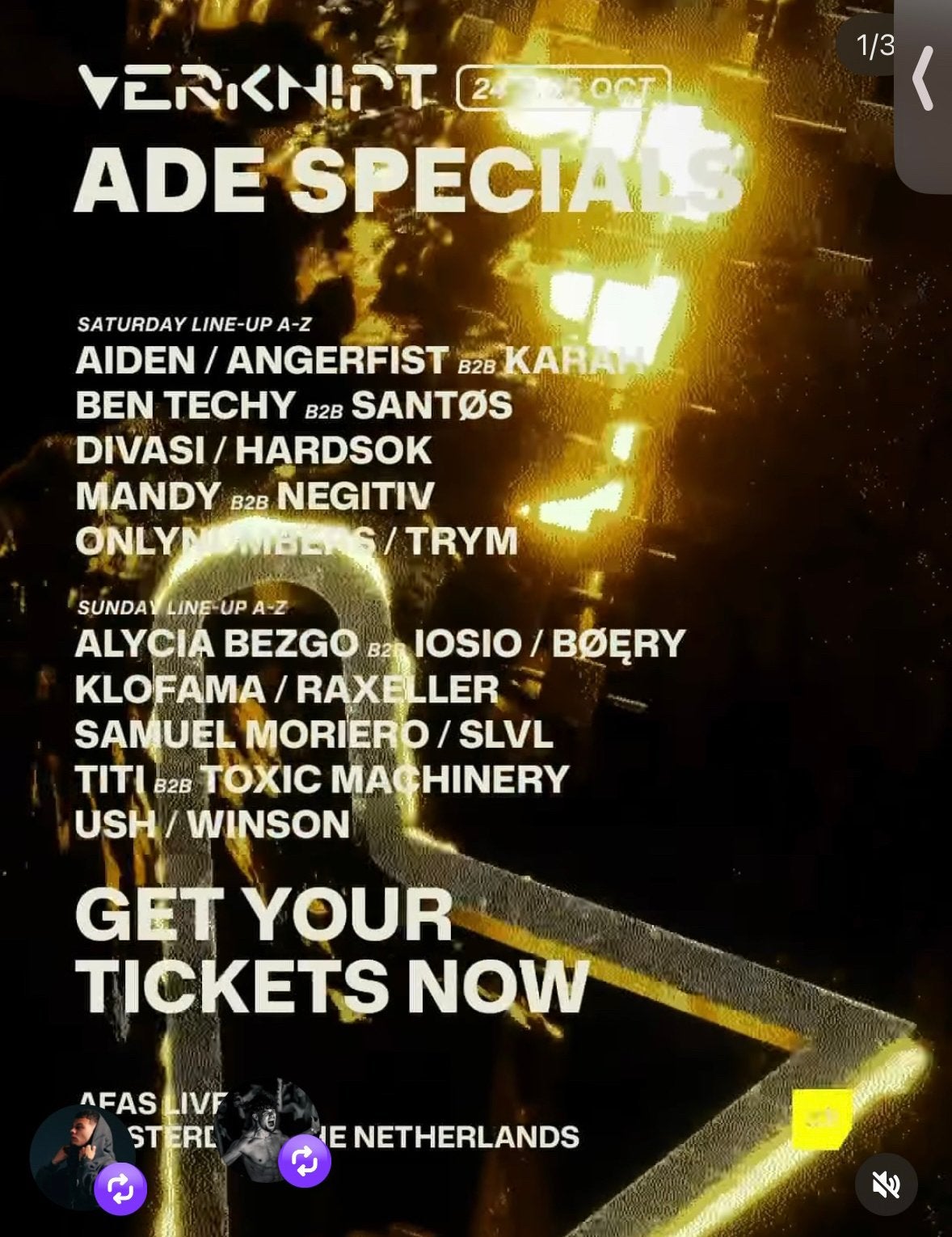 ADE Verknipt weekend ticket 2x, Twee personen, Meerdaags