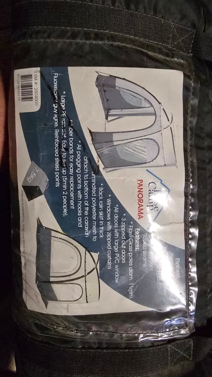 Base Camp Panorama Tent - voortent, Ophalen of Verzenden, Gebruikt, Tot en met 2