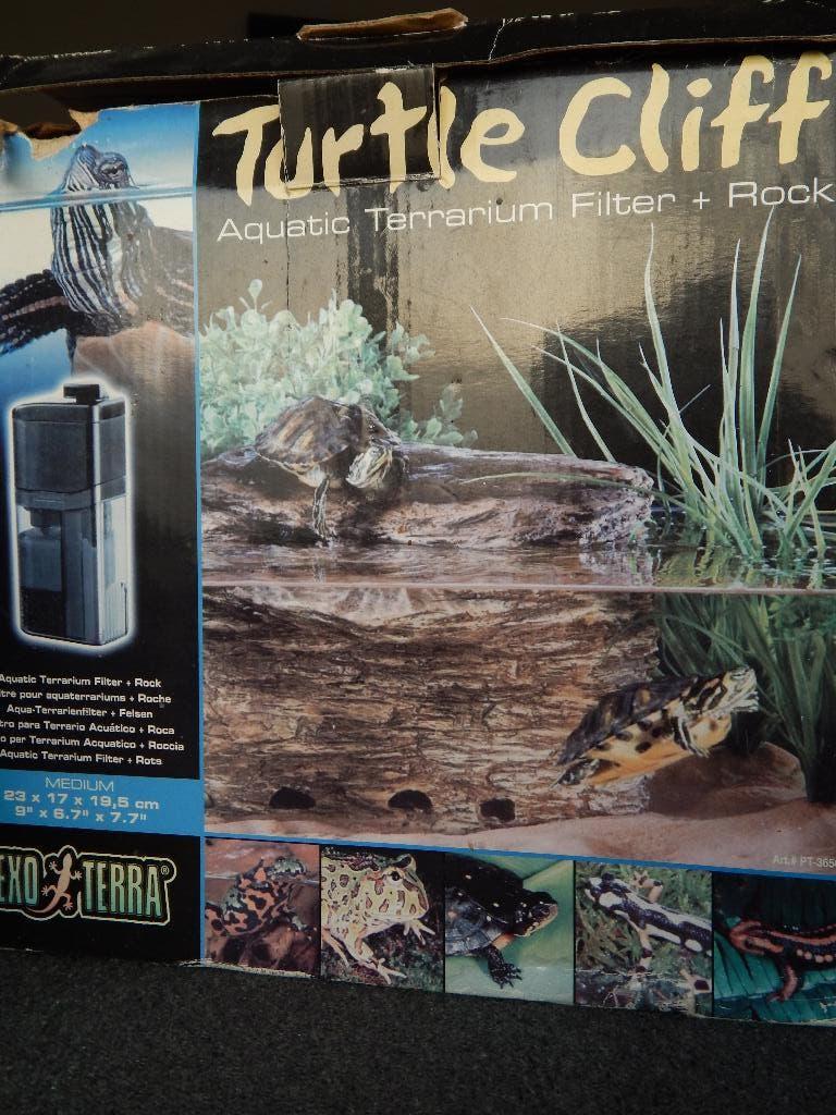 ExoTerra Turtle Cliff / schildpadeiland, Dieren en Toebehoren, Ophalen of Verzenden, Gebruikt, Tak, Plant, Rots of Steen