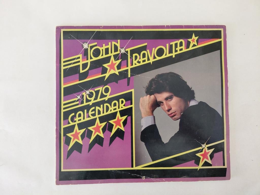 Vintage John Travolta kalender 1979, Ophalen of Verzenden, Zo goed als nieuw