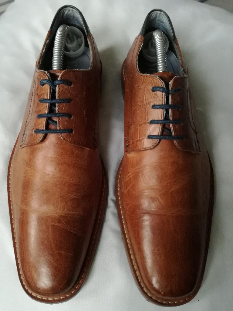 Vertice veterschoenen - maat 40 in cognac (bruin) als NIEUW, Kleding | Heren, Schoenen, Bruin, Verzenden, Nieuw, Vertice