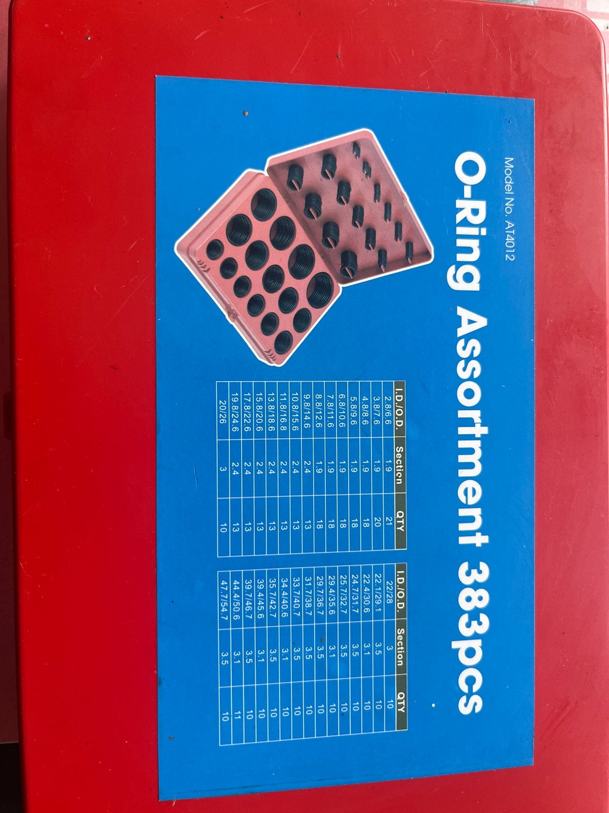 O-Ring Assortiment ong 383 stuks - Diverse maten, Ophalen, Nieuw