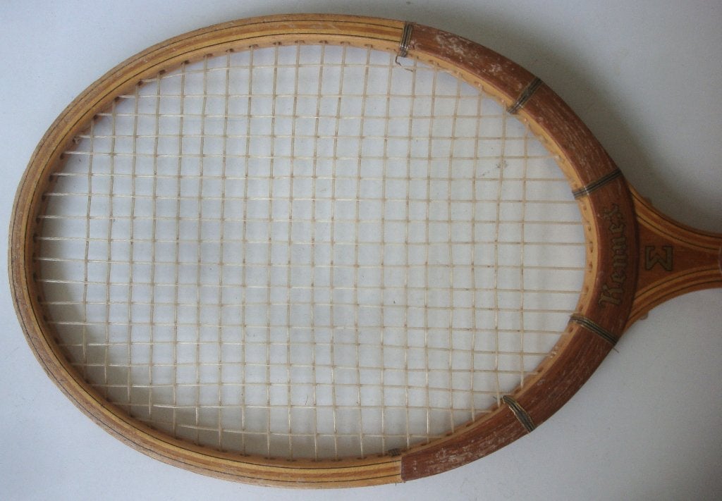 Vintage Kennex Sigma houten tennisracket met gebruikssporen, Ophalen of Verzenden