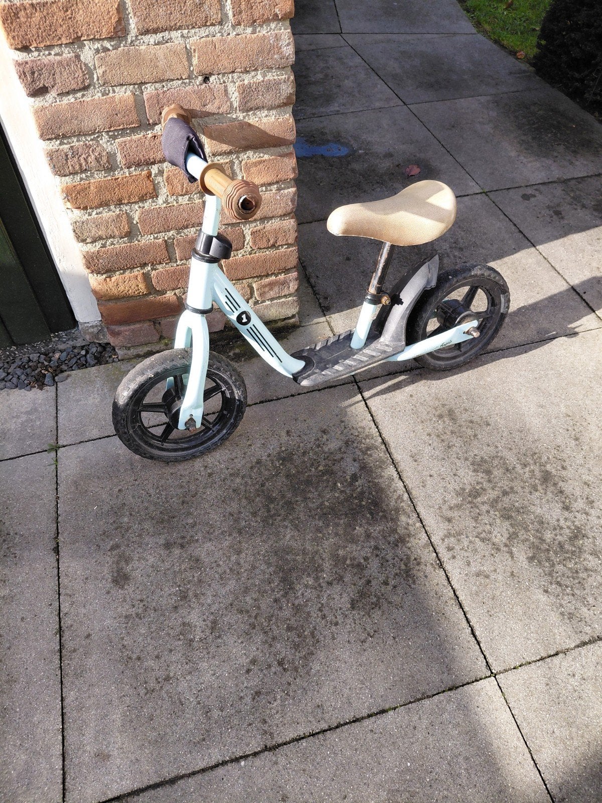 loopfiets mintgroen, Ophalen, Gebruikt, Loopfiets